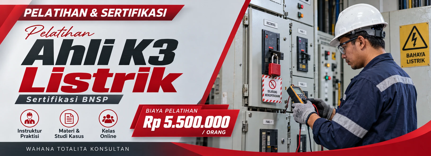 Pelatihan Pelatihan Ahli K3 Listrik Sertifikasi BNSP Online